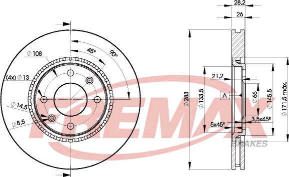 FREMAX BD-7406 - Əyləc Diski furqanavto.az