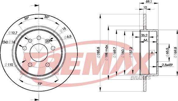 FREMAX BD-7476 - Əyləc Diski furqanavto.az