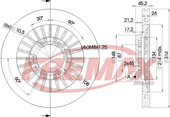 FREMAX BD-7043 - Əyləc Diski furqanavto.az