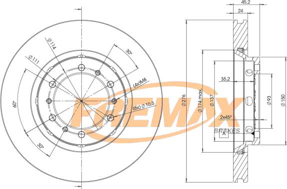 FREMAX BD-7042 - Əyləc Diski furqanavto.az