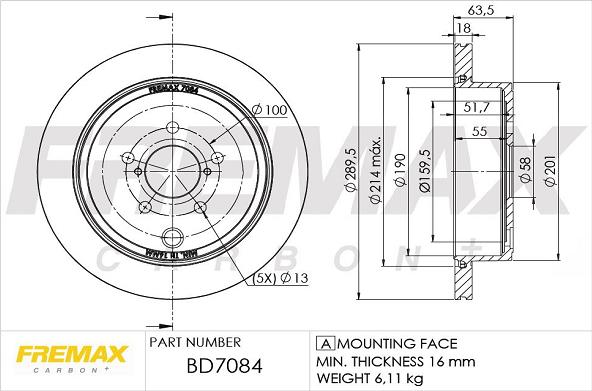 FREMAX BD-7084 - Əyləc Diski furqanavto.az