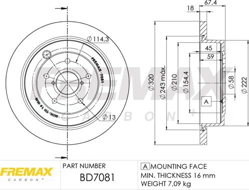 FREMAX BD-7081 - Əyləc Diski furqanavto.az