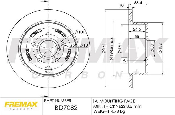 FREMAX BD-7082 - Əyləc Diski furqanavto.az