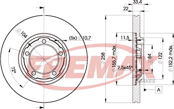 FREMAX BD-7030 - Əyləc Diski furqanavto.az