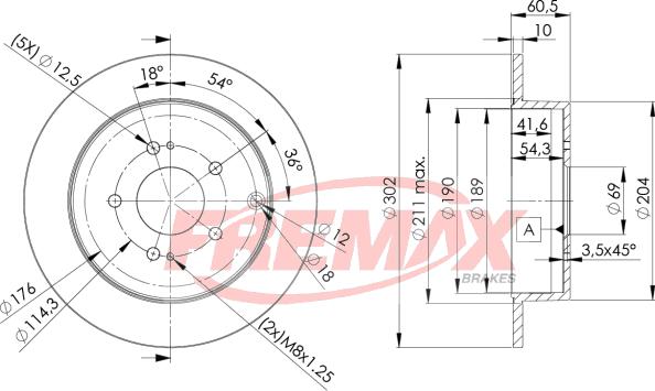 FREMAX BD-7032 - Əyləc Diski furqanavto.az