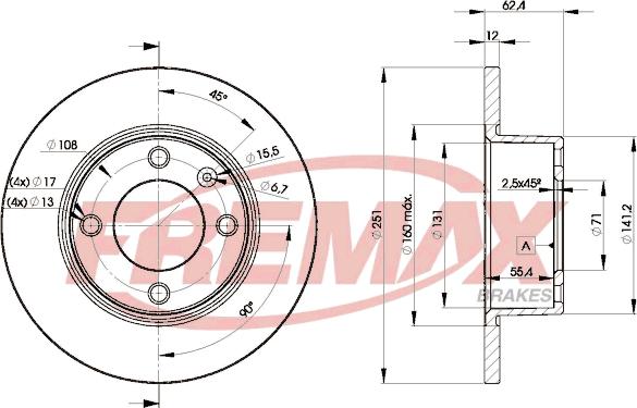 FREMAX BD-7812 - Əyləc Diski furqanavto.az