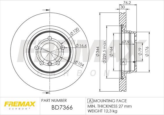 FREMAX BD-7366 - Əyləc Diski furqanavto.az