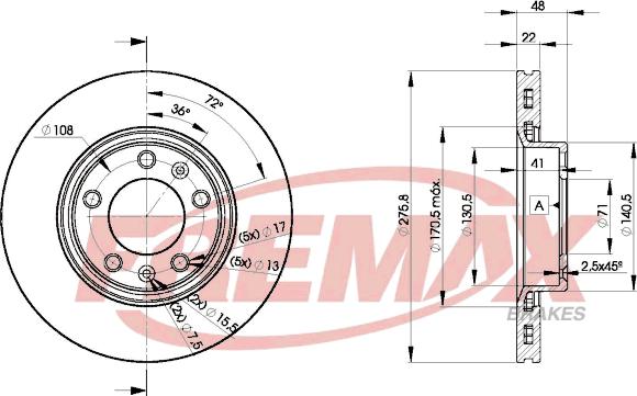 FREMAX BD-7322 - Əyləc Diski furqanavto.az