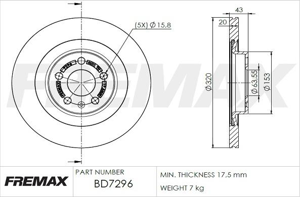 FREMAX BD-7296 - Əyləc Diski furqanavto.az