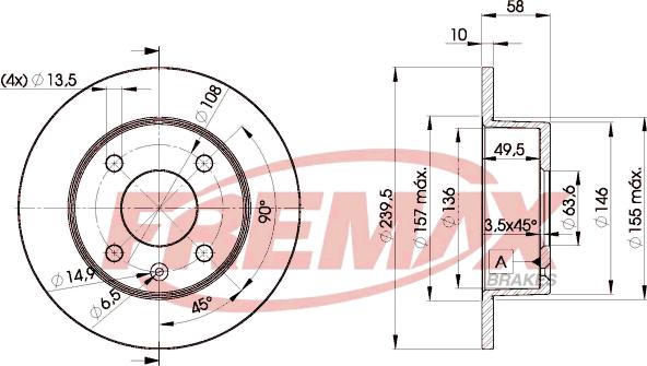 FREMAX BD-7291 - Əyləc Diski furqanavto.az