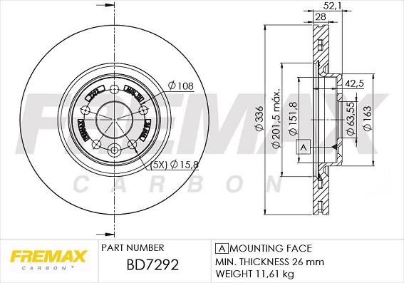 FREMAX BD-7292 - Əyləc Diski furqanavto.az