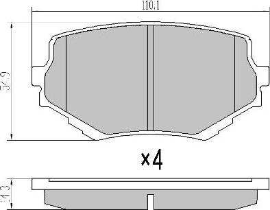 FREMAX FBP-1046 - Əyləc altlığı dəsti, əyləc diski furqanavto.az