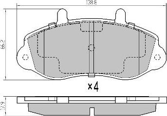 FREMAX FBP-1140 - Əyləc altlığı dəsti, əyləc diski furqanavto.az