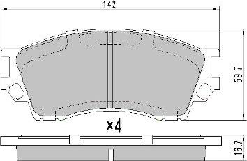 FREMAX FBP-1760 - Əyləc altlığı dəsti, əyləc diski furqanavto.az