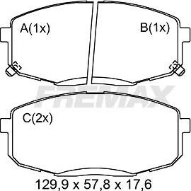 FREMAX FBP-2602 - Əyləc altlığı dəsti, əyləc diski furqanavto.az