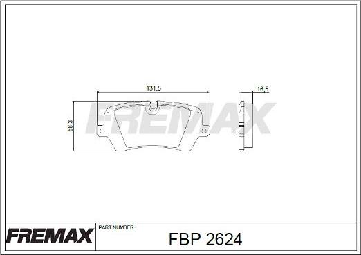 FREMAX FBP-2624 - Əyləc altlığı dəsti, əyləc diski furqanavto.az