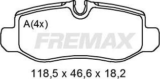 FREMAX FBP-2010 - Əyləc altlığı dəsti, əyləc diski furqanavto.az