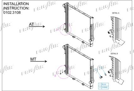 Frigair 0102.3108 - Radiator, mühərrikin soyudulması furqanavto.az