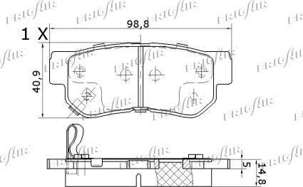 Frigair PD28.503 - Əyləc altlığı dəsti, əyləc diski furqanavto.az