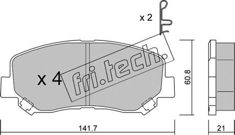 Fri.Tech. 985.1 - Əyləc altlığı dəsti, əyləc diski furqanavto.az