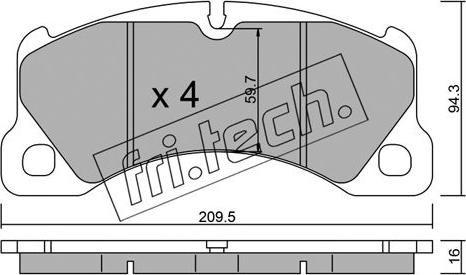 Fri.Tech. 973.0 - Əyləc altlığı dəsti, əyləc diski furqanavto.az