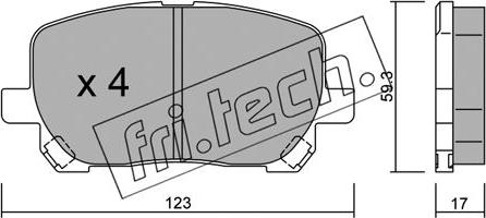 Fri.Tech. 442.0 - Əyləc altlığı dəsti, əyləc diski furqanavto.az