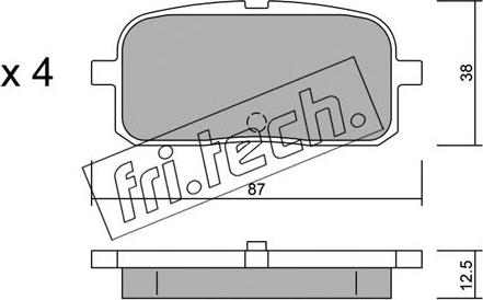 Fri.Tech. 461.0 - Əyləc altlığı dəsti, əyləc diski furqanavto.az