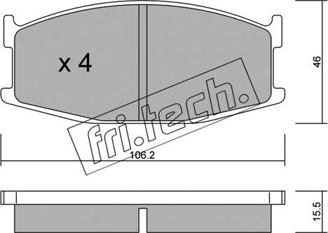 Fri.Tech. 484.0 - Əyləc altlığı dəsti, əyləc diski furqanavto.az