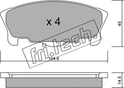 Fri.Tech. 474.0 - Əyləc altlığı dəsti, əyləc diski furqanavto.az