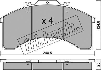 Fri.Tech. 597.0 - Əyləc altlığı dəsti, əyləc diski furqanavto.az