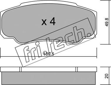 Fri.Tech. 548.0 - Əyləc altlığı dəsti, əyləc diski furqanavto.az