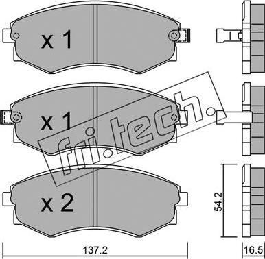 Fri.Tech. 534.0 - Əyləc altlığı dəsti, əyləc diski furqanavto.az