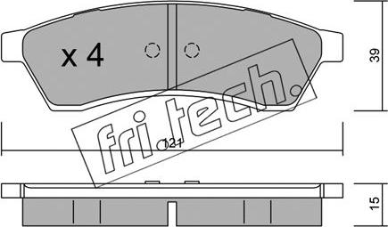 Fri.Tech. 526.0 - Əyləc altlığı dəsti, əyləc diski furqanavto.az