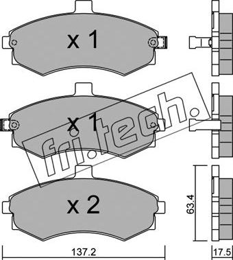 Fri.Tech. 520.0 - Əyləc altlığı dəsti, əyləc diski furqanavto.az