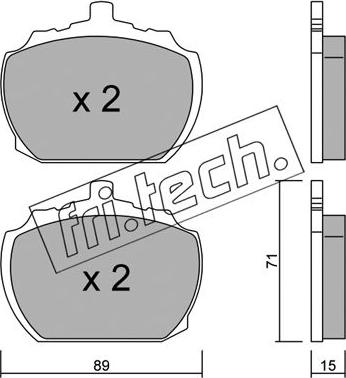 Fri.Tech. 694.0 - Əyləc altlığı dəsti, əyləc diski furqanavto.az