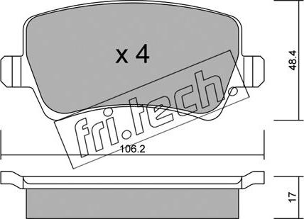 Fri.Tech. 692.0 - Əyləc altlığı dəsti, əyləc diski furqanavto.az