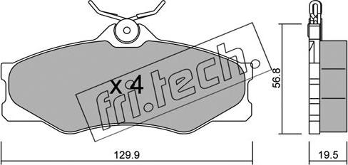 Fri.Tech. 652.0 - Əyləc altlığı dəsti, əyləc diski furqanavto.az