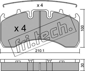 Fri.Tech. 666.0 - Əyləc altlığı dəsti, əyləc diski furqanavto.az