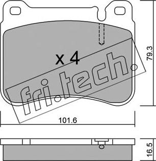 Fri.Tech. 684.0 - Əyləc altlığı dəsti, əyləc diski furqanavto.az