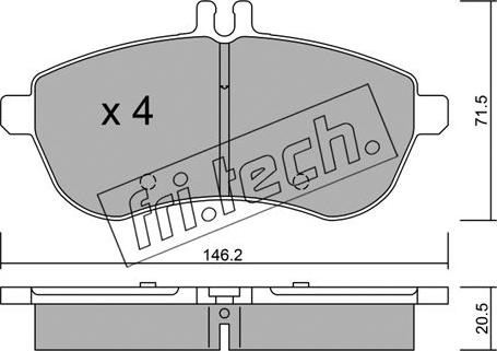 Fri.Tech. 681.0 - Əyləc altlığı dəsti, əyləc diski furqanavto.az