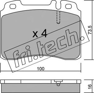 Fri.Tech. 683.1 - Əyləc altlığı dəsti, əyləc diski furqanavto.az