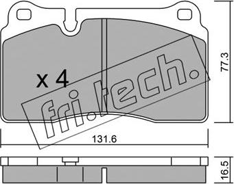 Fri.Tech. 675.0 - Əyləc altlığı dəsti, əyləc diski furqanavto.az