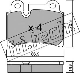 Fri.Tech. 676.0 - Əyləc altlığı dəsti, əyləc diski furqanavto.az