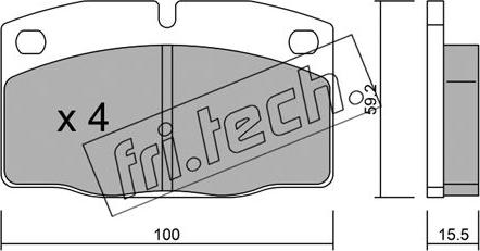 Fri.Tech. 046.0 - Əyləc altlığı dəsti, əyləc diski furqanavto.az