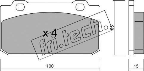 Fri.Tech. 042.0 - Əyləc altlığı dəsti, əyləc diski furqanavto.az