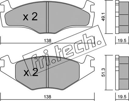 Fri.Tech. 047.1 - Əyləc altlığı dəsti, əyləc diski furqanavto.az