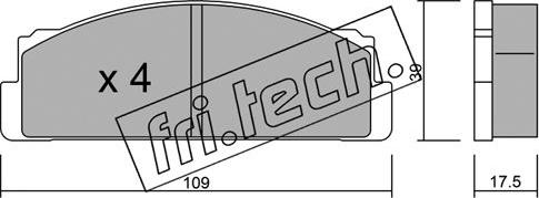 Fri.Tech. 001.0 - Əyləc altlığı dəsti, əyləc diski furqanavto.az