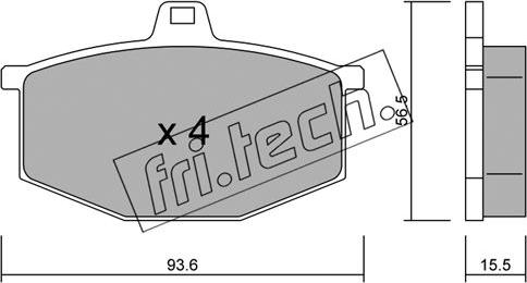 Fri.Tech. 014.0 - Əyləc altlığı dəsti, əyləc diski furqanavto.az