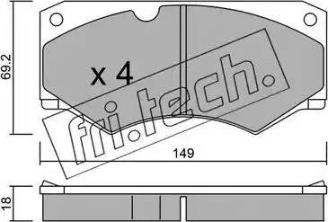 Fri.Tech. 016.4 - Əyləc altlığı dəsti, əyləc diski furqanavto.az