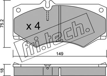 Fri.Tech. 016.0 - Əyləc altlığı dəsti, əyləc diski furqanavto.az